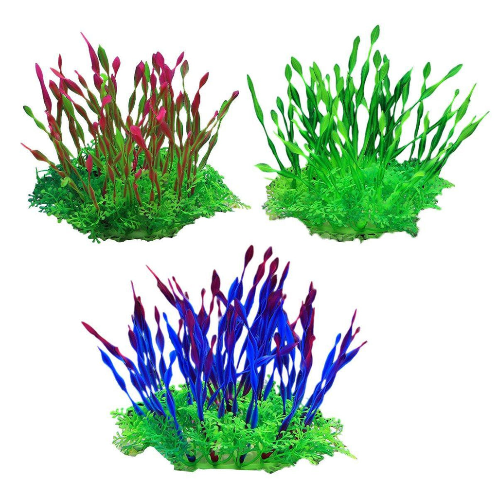 Artificial Water Grass Fish Tank Decoration Aquarium Landscape Simulation Plants - 03-3PCS