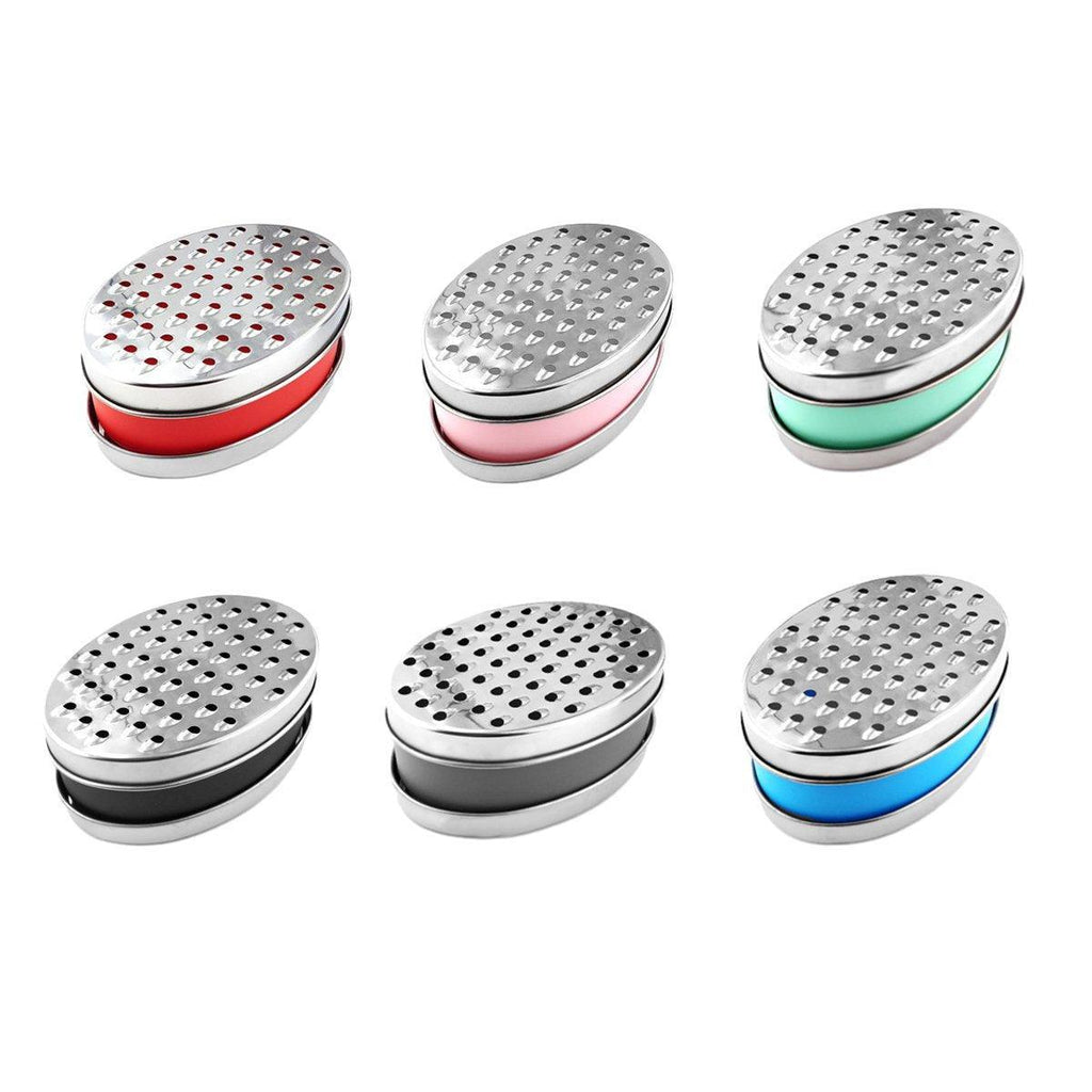 Stainless Steel Kitchen Cheese Grater with Container Storing Fruits Cheese Box - Black