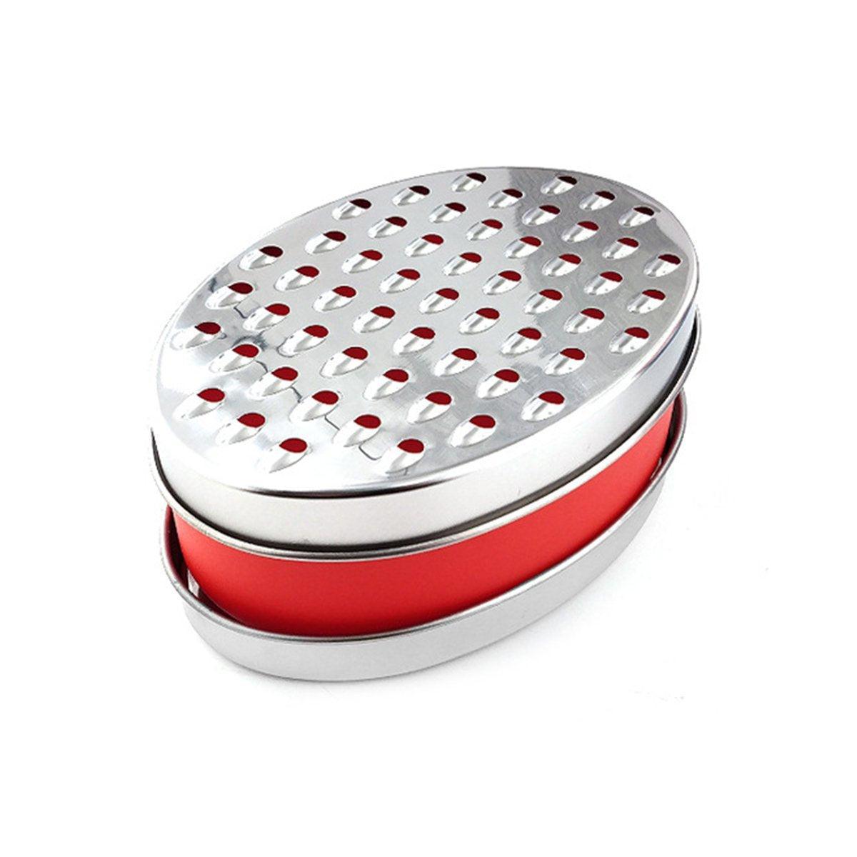 Stainless Steel Kitchen Cheese Grater with Container Storing Fruits Cheese Box - Black