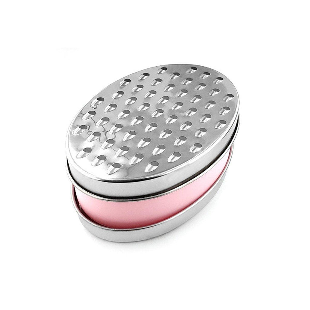 Stainless Steel Kitchen Cheese Grater with Container Storing Fruits Cheese Box - Red