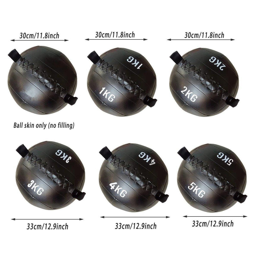 Non-Elastic Soft Squat Wall Ball for Solid Gravity and Balance Training Workouts - 3kg