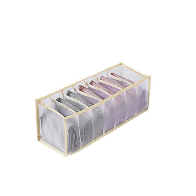 Foldable Drawer Organizer Divider Bra Sock Underwear Storage Closet Wardrobe - Grey Set of 3 Different Sizes
