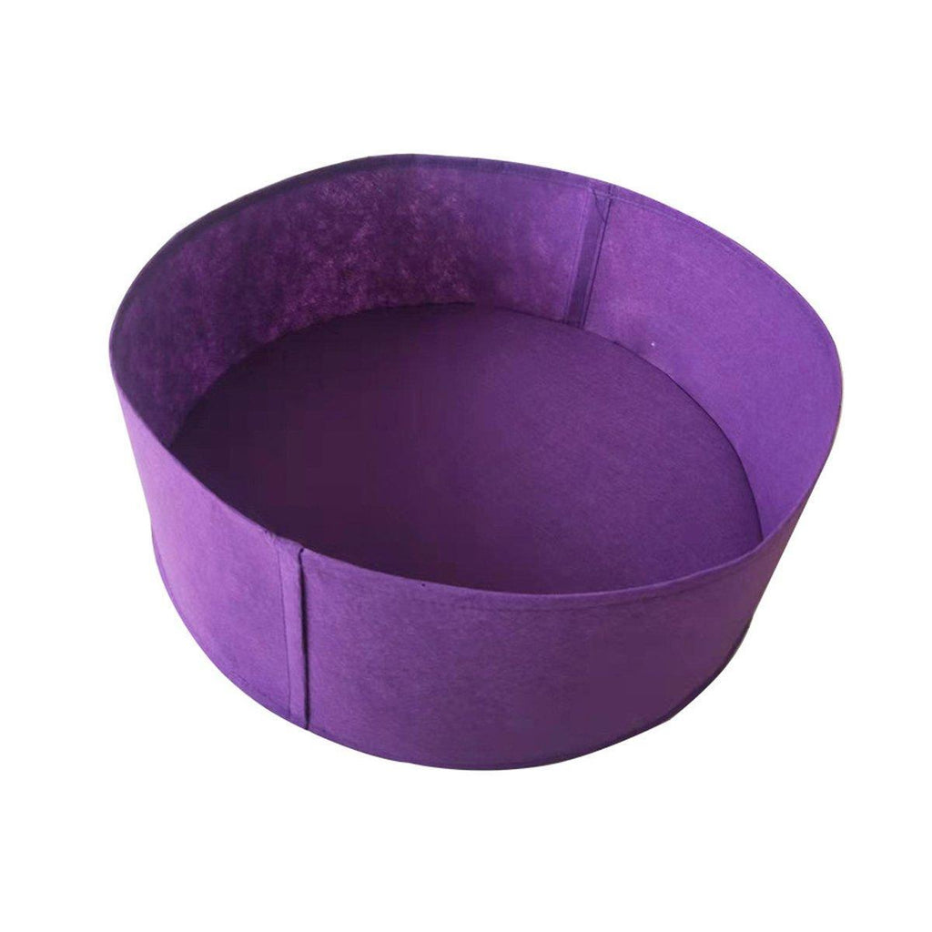 5x Felt Planting Bag Round Vegetable Garden Flower Seedling Grow Bags for Plants - Black-30*20cm