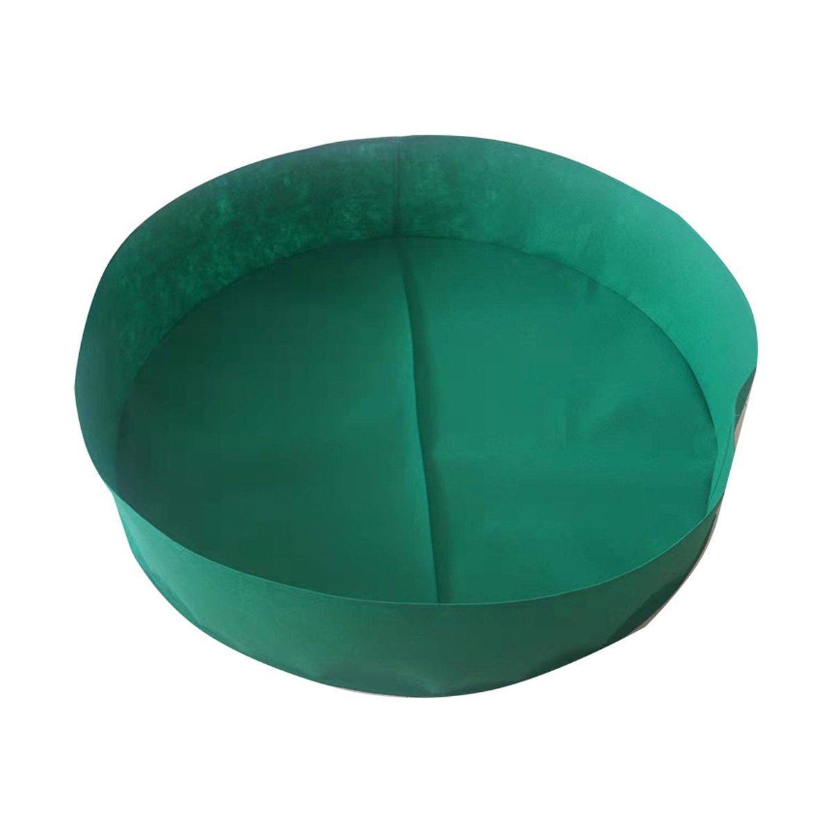 5x Felt Planting Bag Round Vegetable Garden Flower Seedling Grow Bags for Plants - Black-90*30cm