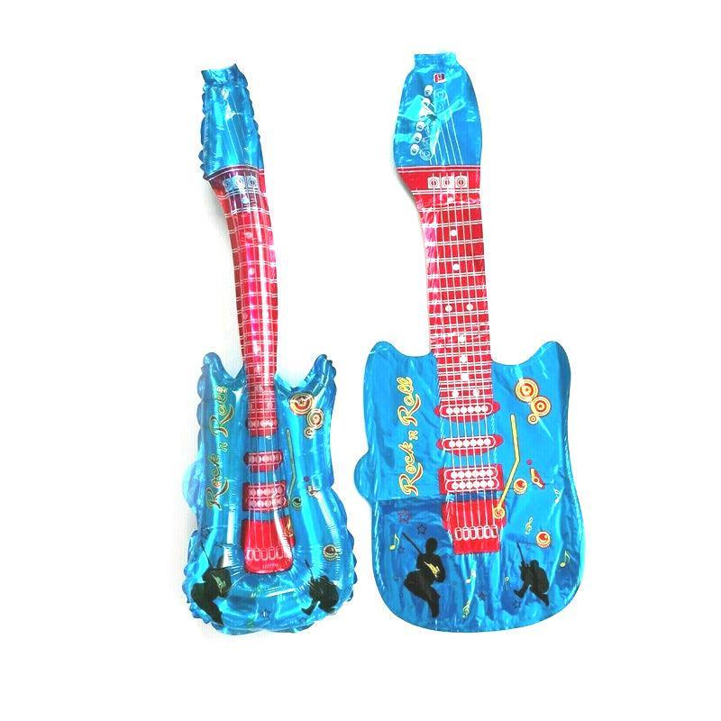 Guitar Foil Balloon Air Fill Rock and Roll Music Party Wedding Birthday Decoration - Gold