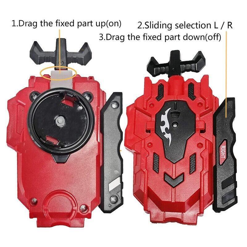 B-88 Beylauncher Beyblade String Launcher Ripper Red Blue Black - Blue