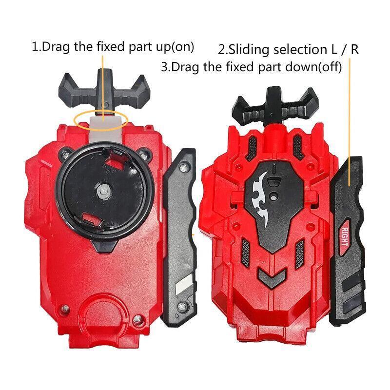 B-88 Beylauncher Beyblade String Launcher Ripper Red Blue Black - Gold