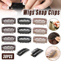 30pcs New Wig Snap Clips for Hair Extension Weft 32mm All Colors Hair Styling - Brown
