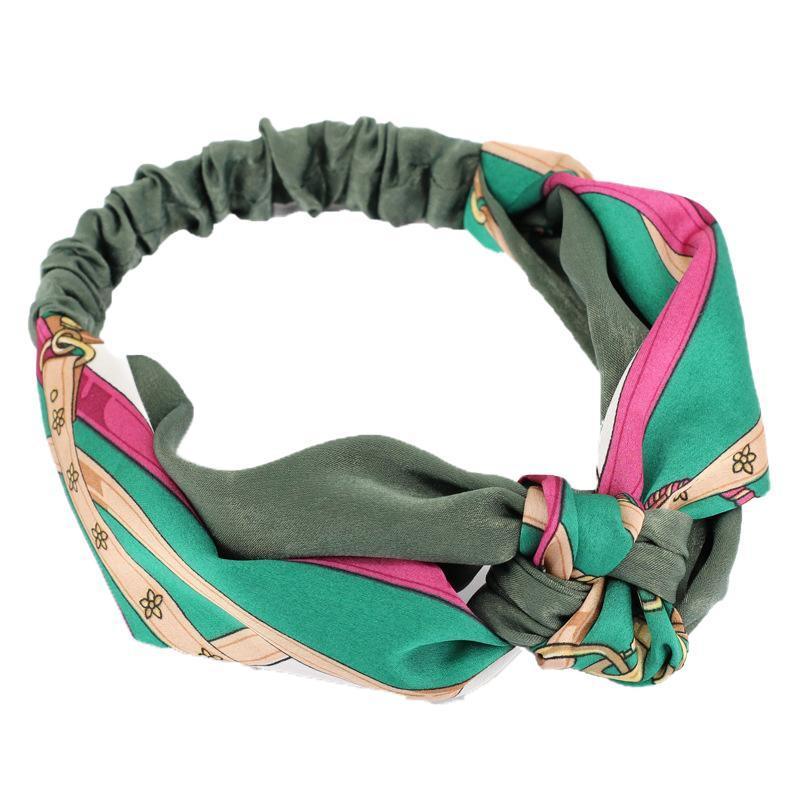 Women Lady Boho Bohemian Cross hair head headband band Scarf Wrap Bandana AU - Black