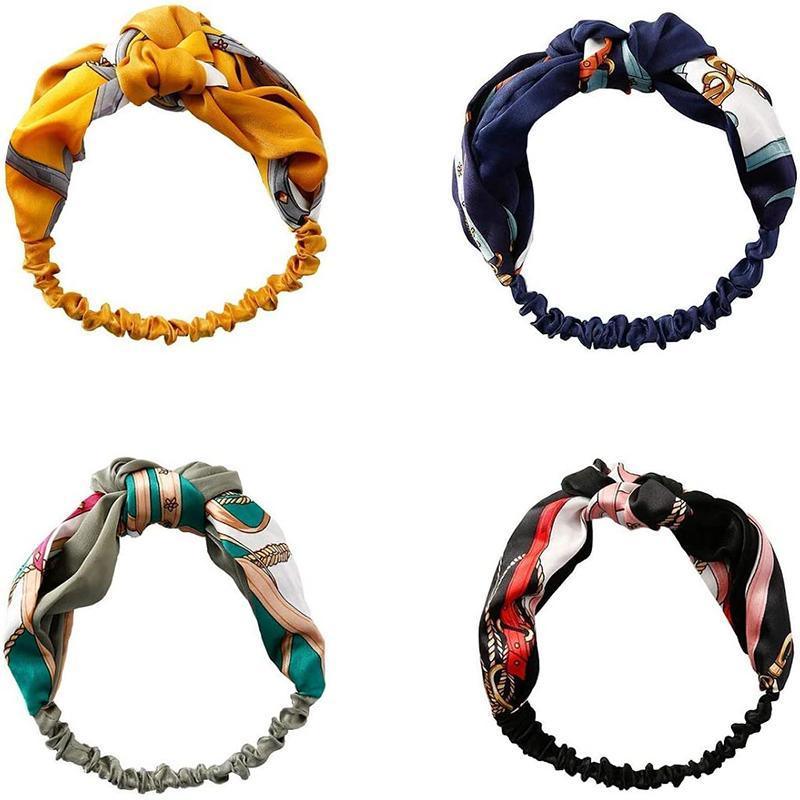 Women Lady Boho Bohemian Cross hair head headband band Scarf Wrap Bandana AU - Blue