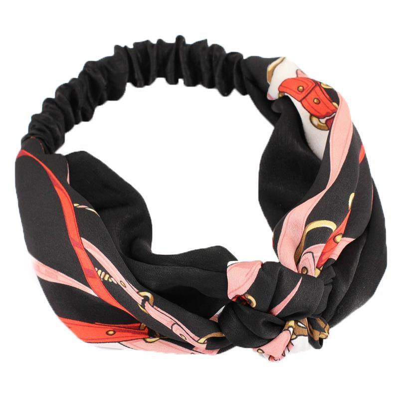 Women Lady Boho Bohemian Cross hair head headband band Scarf Wrap Bandana AU - Blue