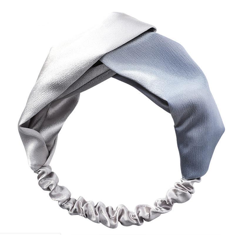 Women Chiffon Floral Print Headband Fashion Bohemian Elastic Cross Hair Bands - C-Red