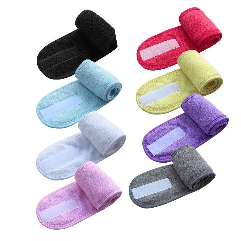 8-Colours Wrap Head Band Hairband Hair Band Adjustable Facial Make Up Face Wash Au - Purple