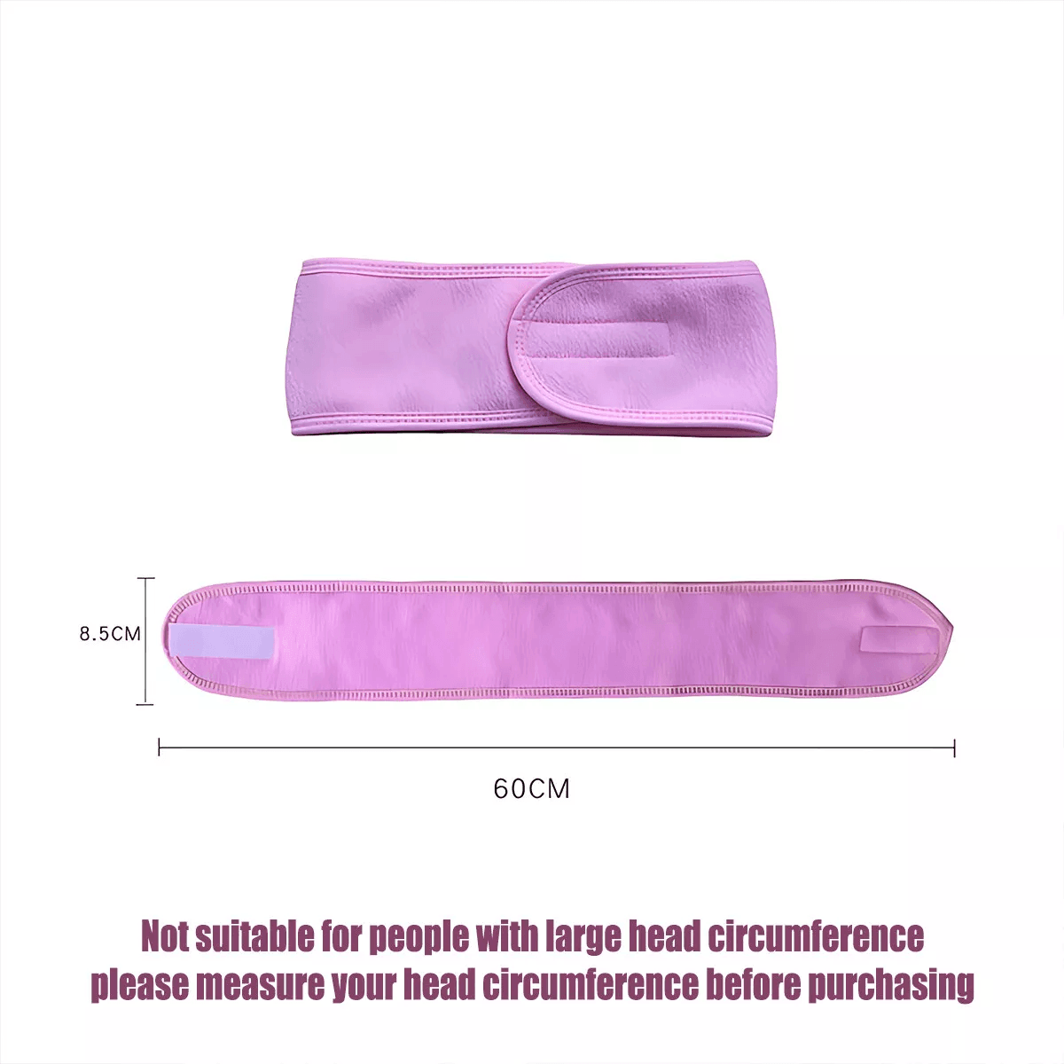 8-Colours Wrap Head Band Hairband Hair Band Adjustable Facial Make Up Face Wash Au - Purple