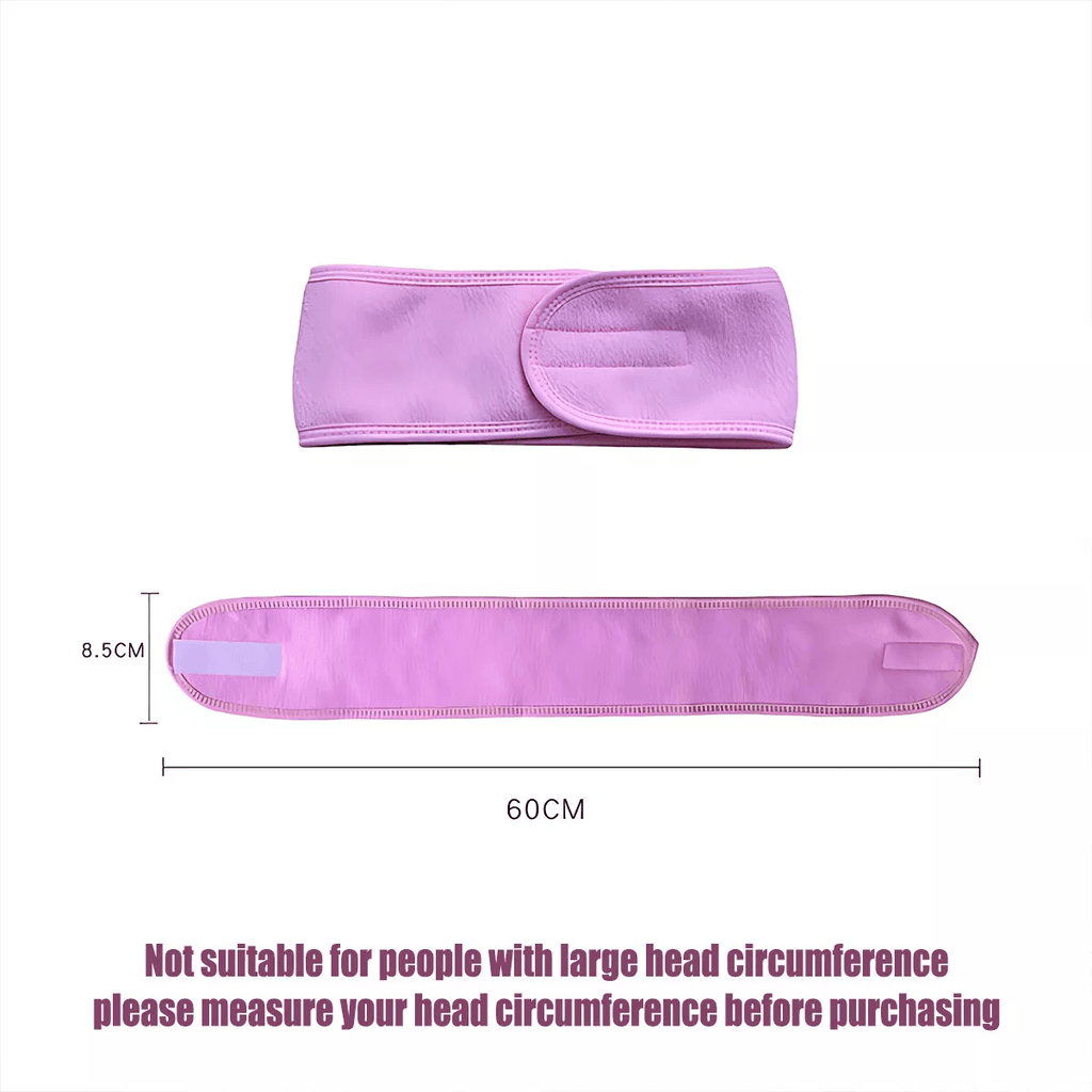 8-Colours Wrap Head Band Hairband Hair Band Adjustable Facial Make Up Face Wash Au - Rose Red