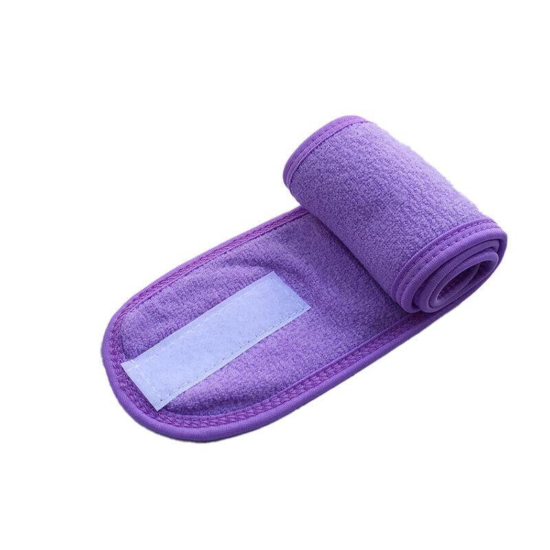 8-Colours Wrap Head Band Hairband Hair Band Adjustable Facial Make Up Face Wash Au - Rose Red