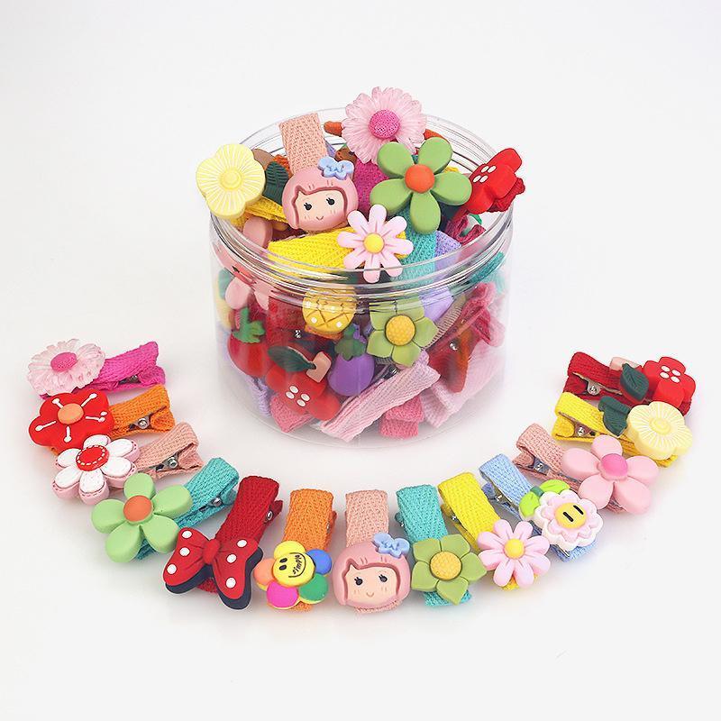 26Pcs Hair Clips Set Snap Bows and Hairpins for Styling and Everyday Use - Heart ( Without Bottle)