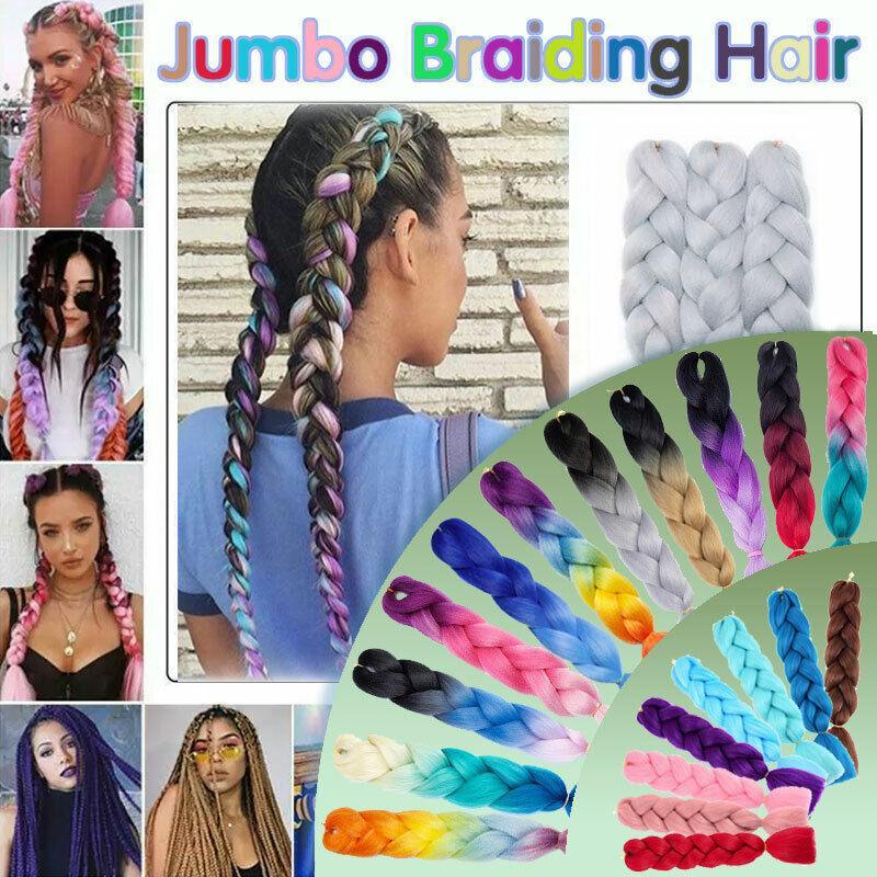 Coloured Jumbo Braiding Hair Extensions Braids Twist Hight Temperature Kanekalon - B30