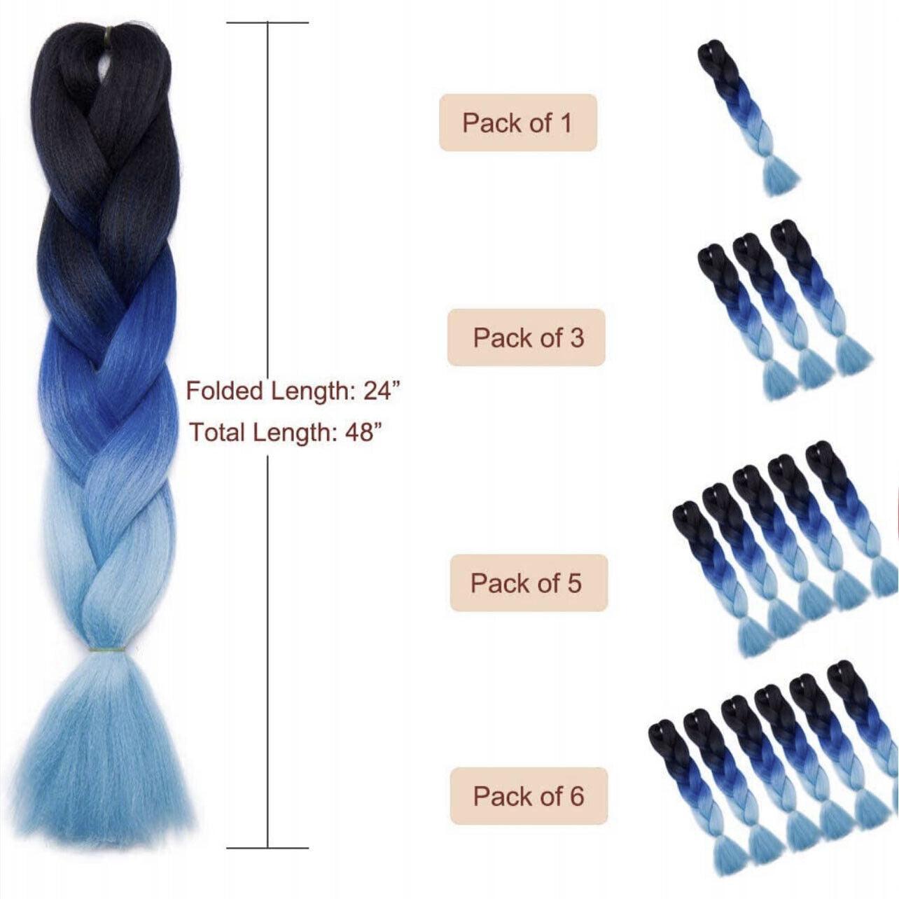 Coloured Jumbo Braiding Hair Extensions Braids Twist Hight Temperature Kanekalon - B30