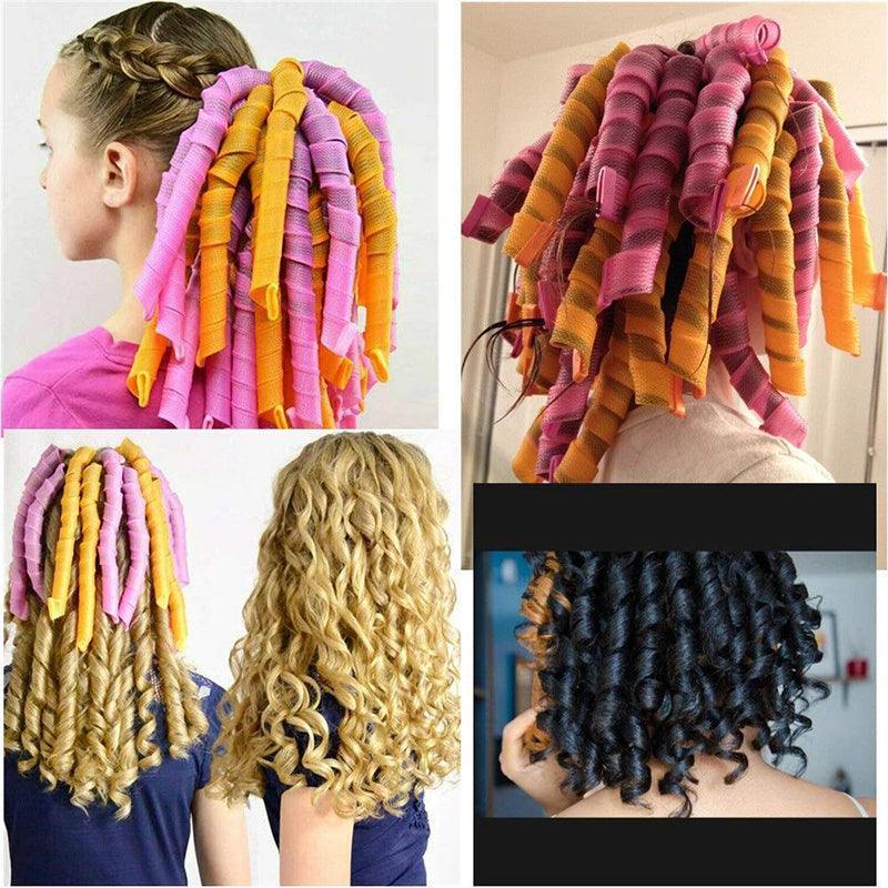 Magic Hair Curler No Heat 40Pcs Leverage Curlers Formers Spiral Styling Rollers