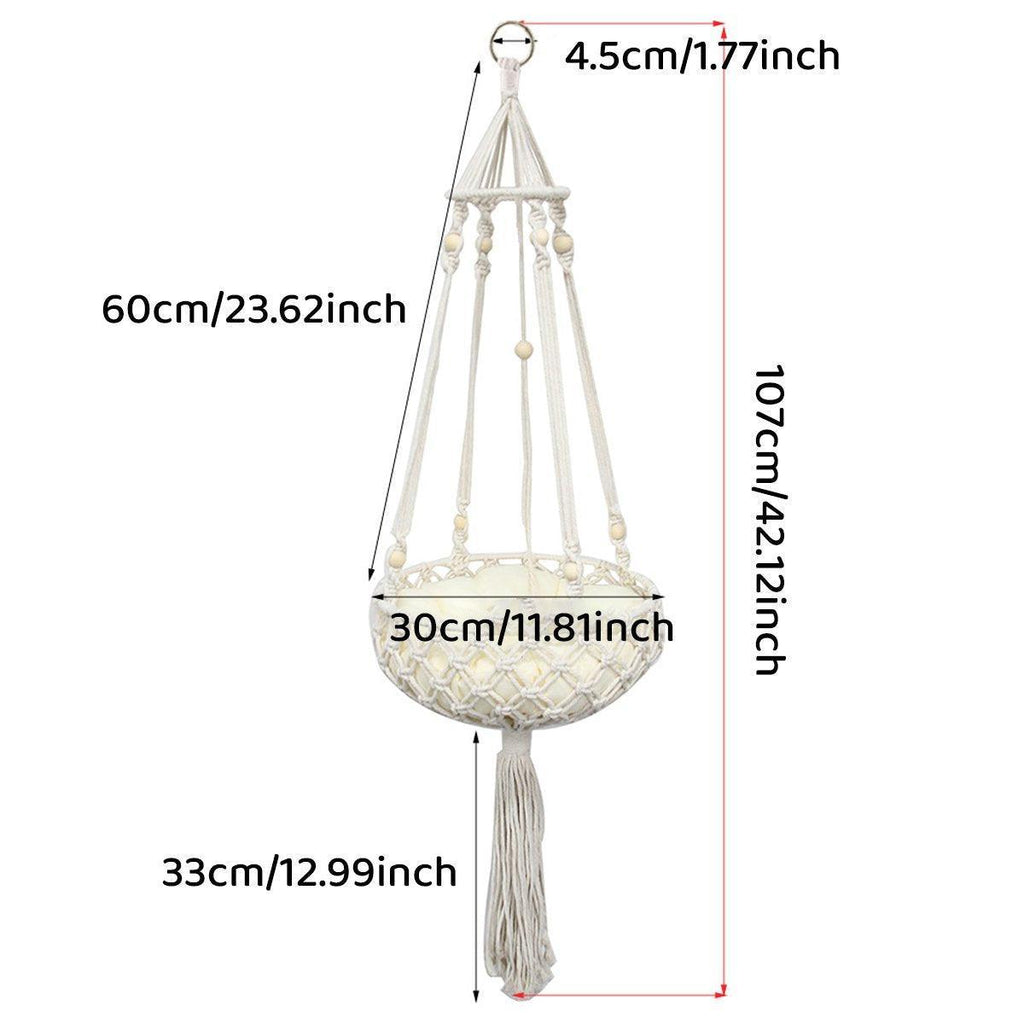 Macrame Cat Hammock Boho Style Kitty Hanging Swing Bed Pet Sleeping Bed Cat