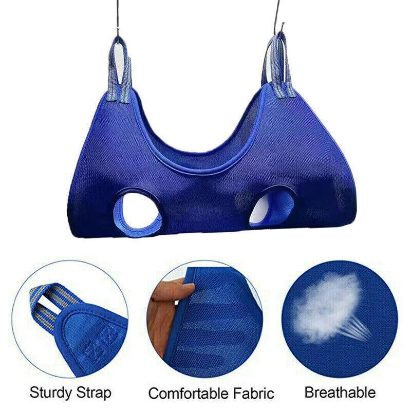 S Size Hammock Helper Pet Dog Cat Grooming Restraint Bags for Bathing Trimming Nail - Red