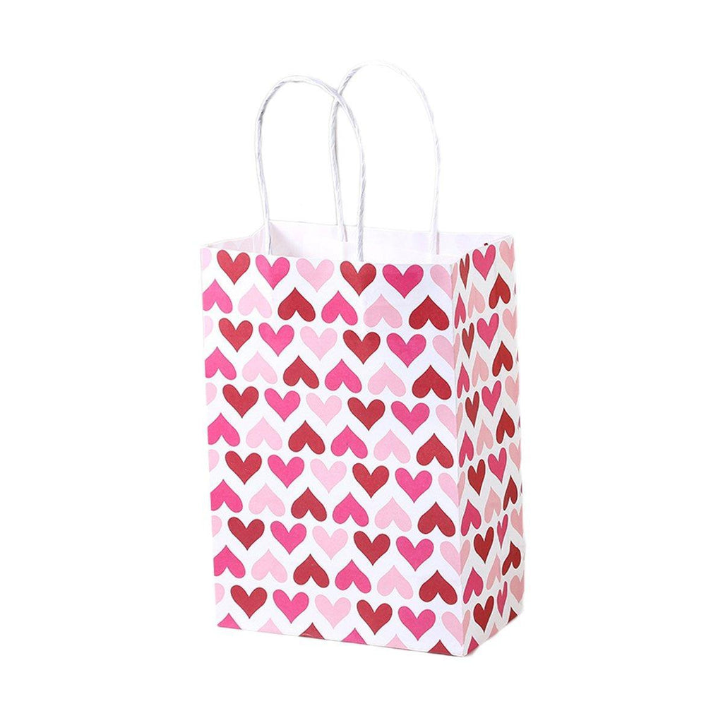 30x Valentines Day Love-Themed Tote Bag Elegant Kraft Paper Handbag Lightweight - Y171