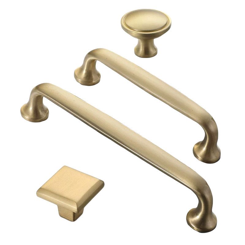 Nordic Gold Cabinet Handle Simple Light Luxury Drawer Door Pull Wardrobe Handle - 128mm