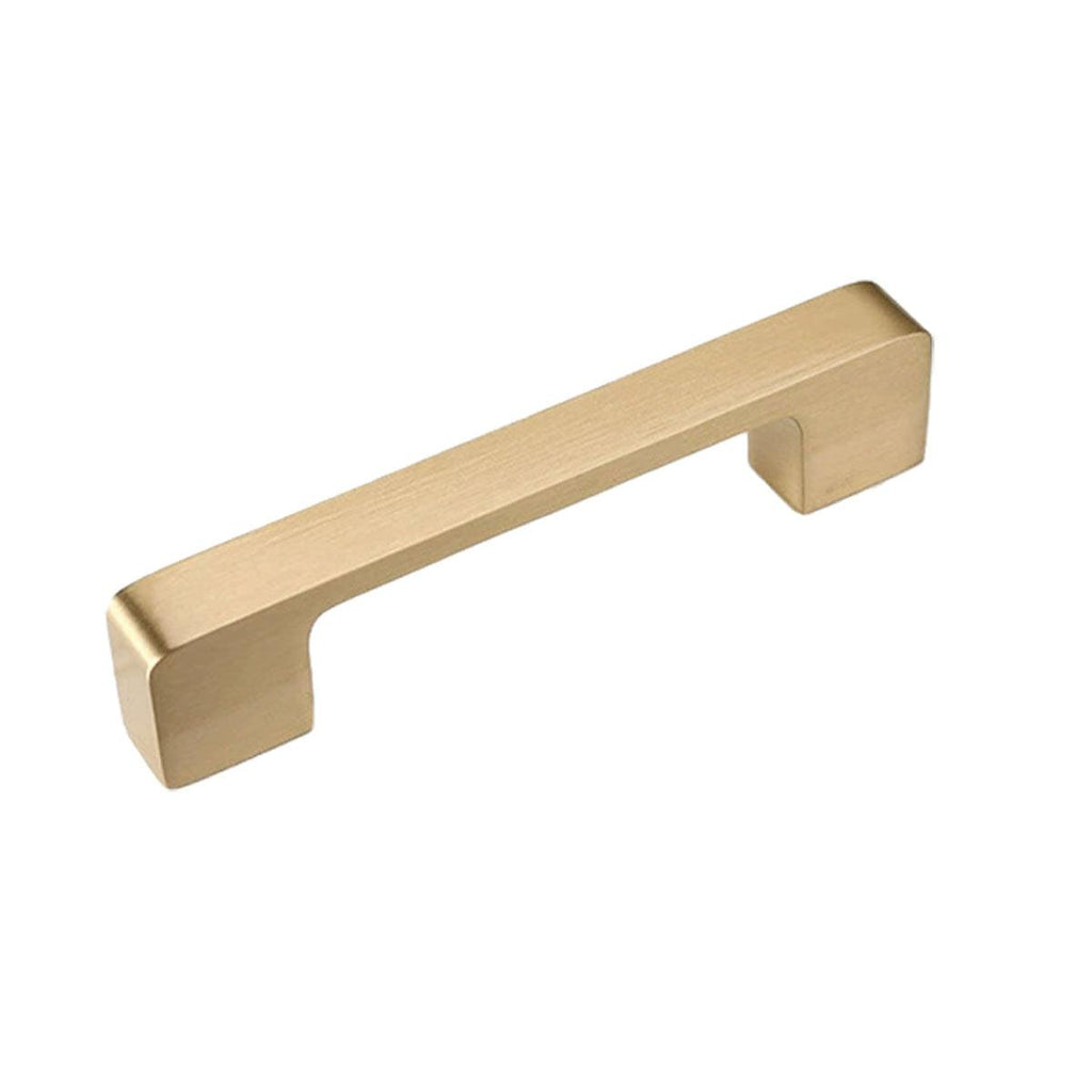 Modern Simple Handle Wardrobe Cabinet Drawer Pull All Copper Gold Door Handle - 128mm