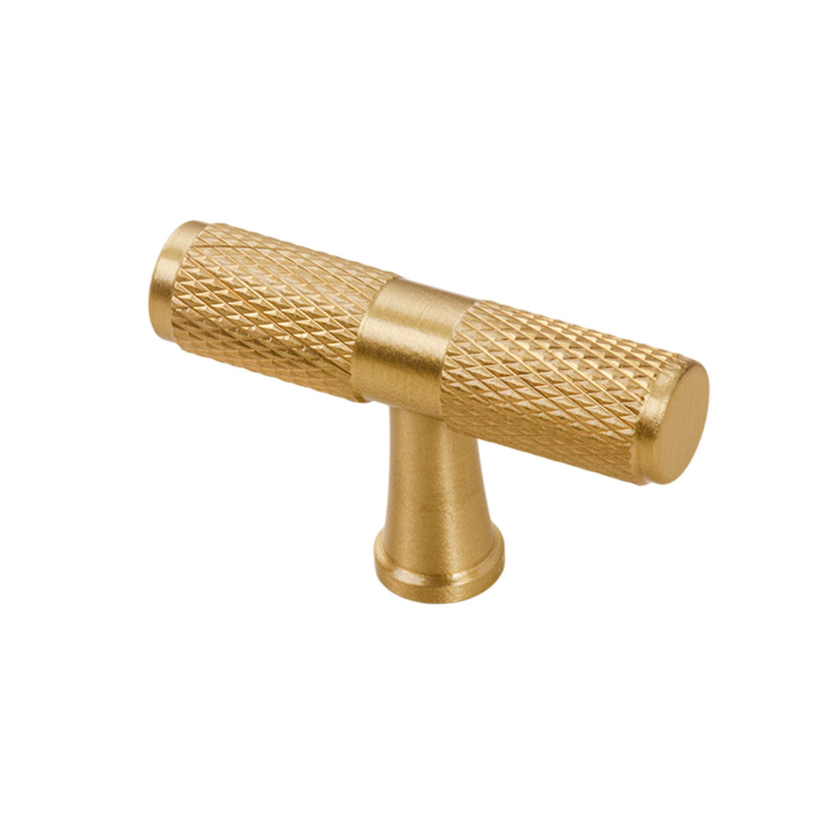 Light Luxury Cabinet Handle Full Copper Gold Straight Knurled Drawer Door Pull - 96mm