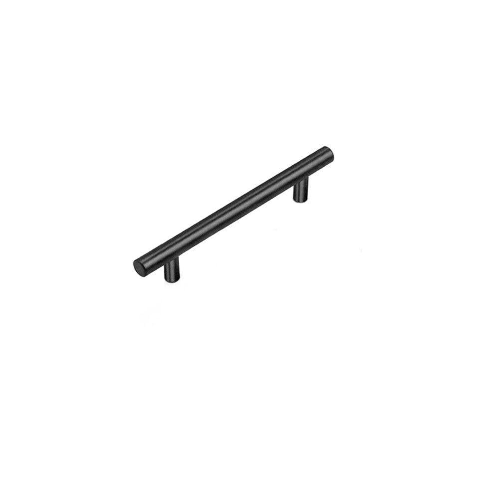 5PCS Black Kitchen Cabinet Door Handles Stainless Steel Door Drawer Pull T Bar - 50mm