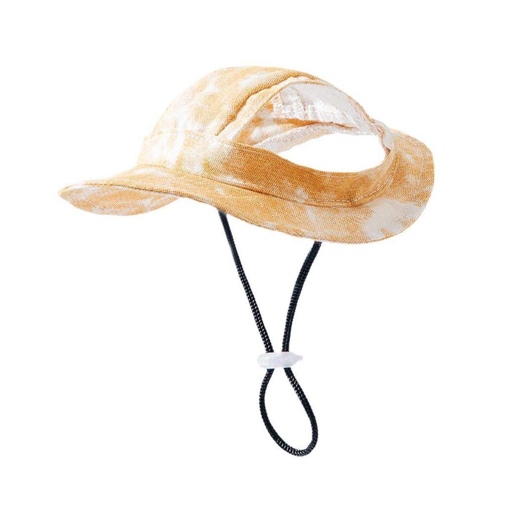 Adjustable Pet Hat with Cute Leaky Ears Sunscreen Fisherman Hat Four Seasons Use - Purple-L