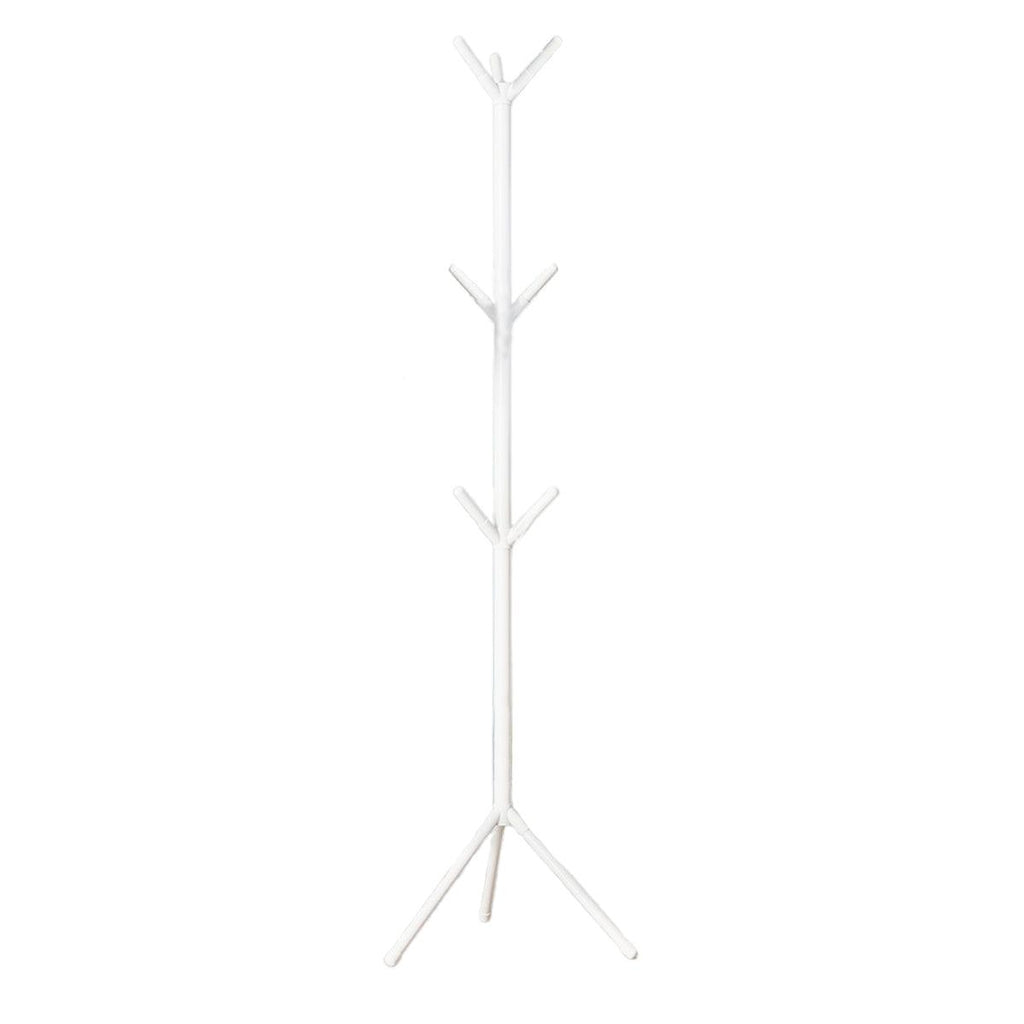6Hooks Coat Stand Rack Clothes Hanger Hat Tree Jacket Umbrella Storage Organizer - Black