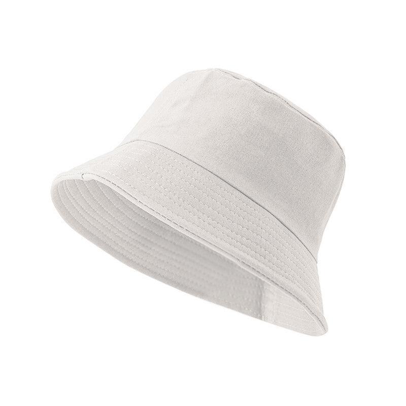 9 Colours Unisex Sun Bucket Hat Perfect for Outdoor Adventures - White