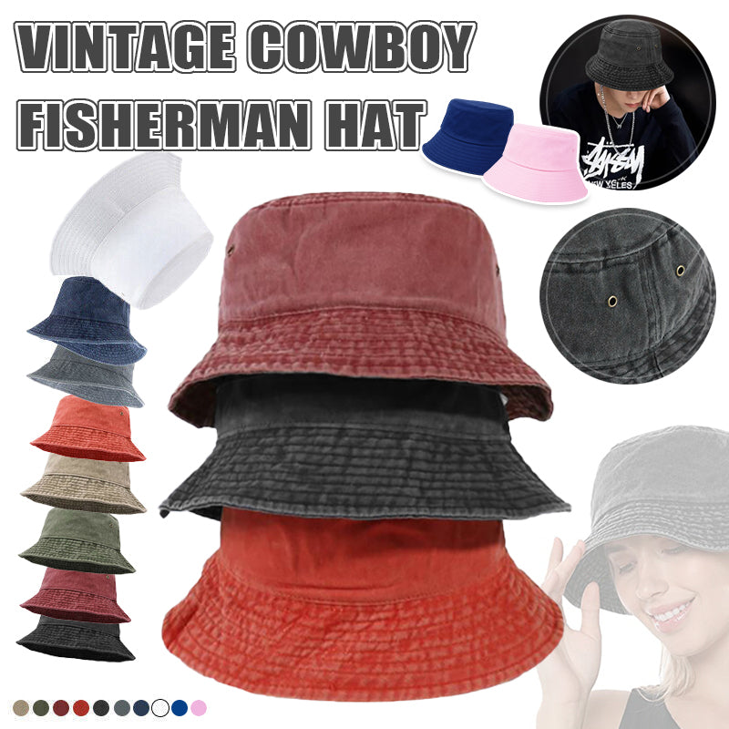 Unisex Men Women Washed Cotton Outdoor Camping Sports Bucket Hats Fisherman Hat - White