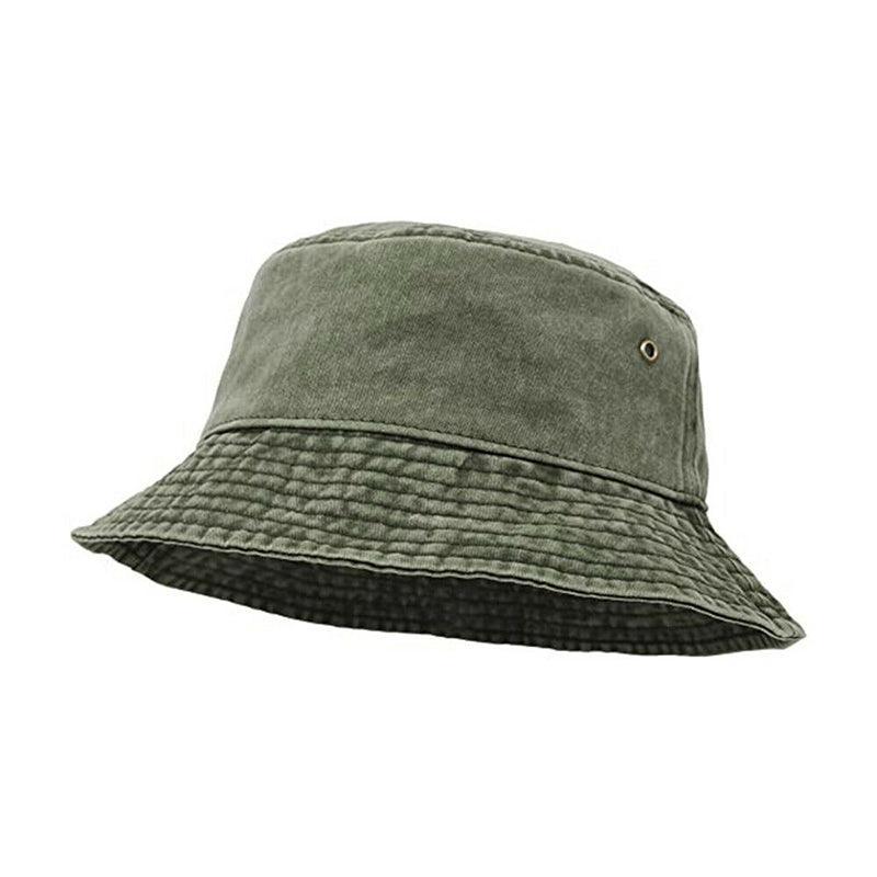 Unisex Men Women Washed Cotton Outdoor Camping Sports Bucket Hats Fisherman Hat - Wine Red