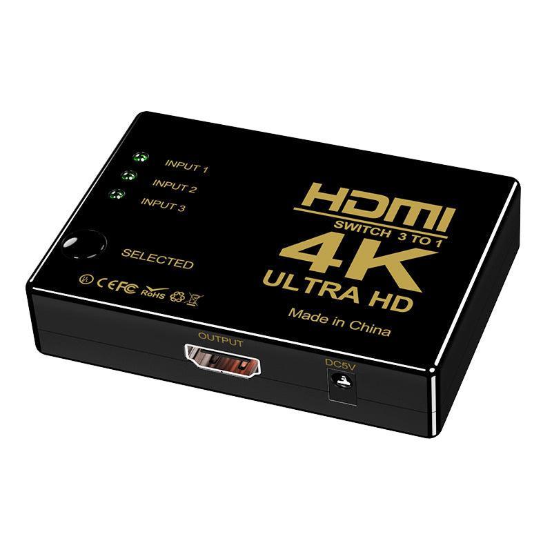 HDMI Switch Splitter 3-in-1 5-in-1 or 1-in-2 1080p 4K Manual or Remote Options - 5 in 1 Switch 4K Remote IR