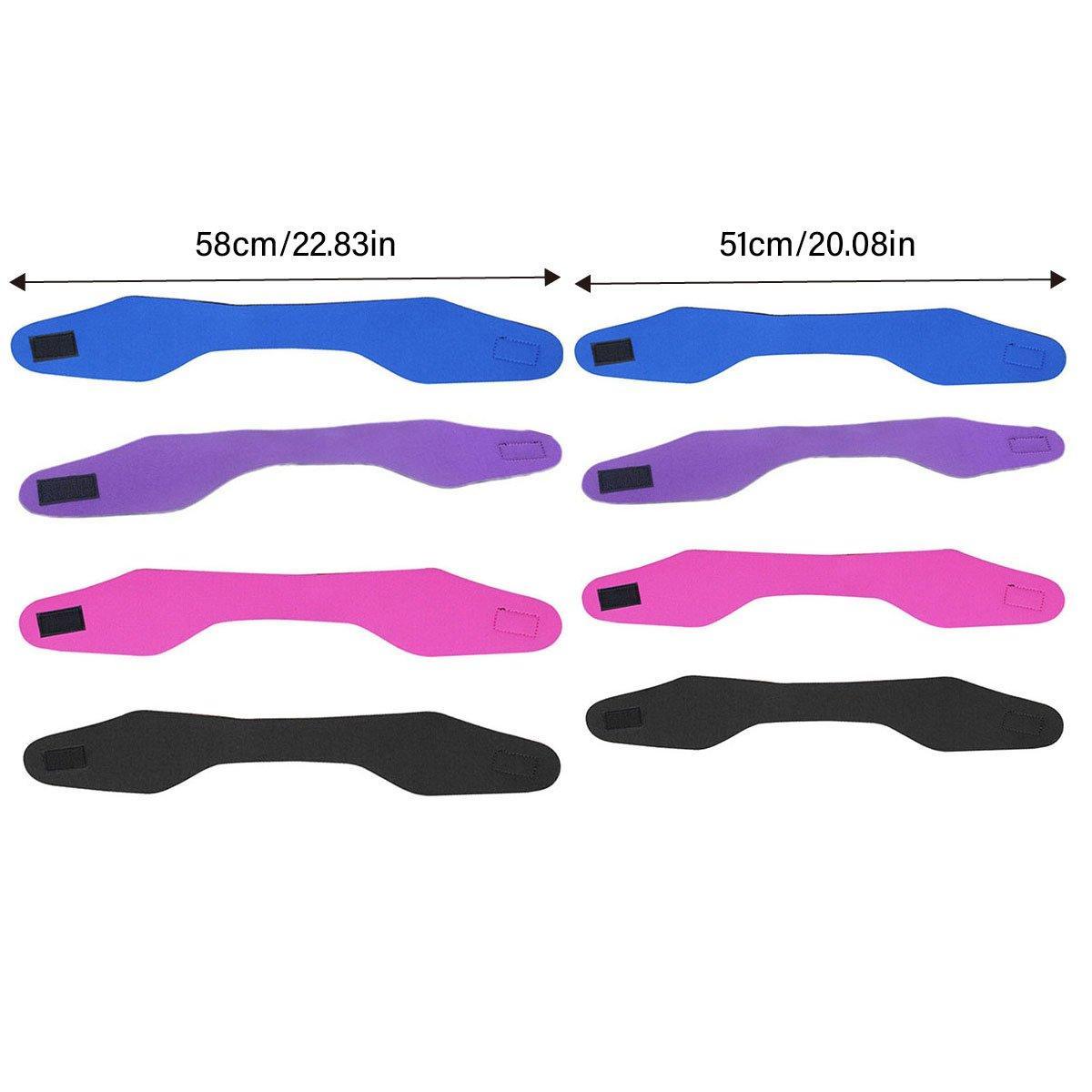 Adjustable Waterproof Swimming Headband for Ear Protection Unisex Diving Use - Purple-L