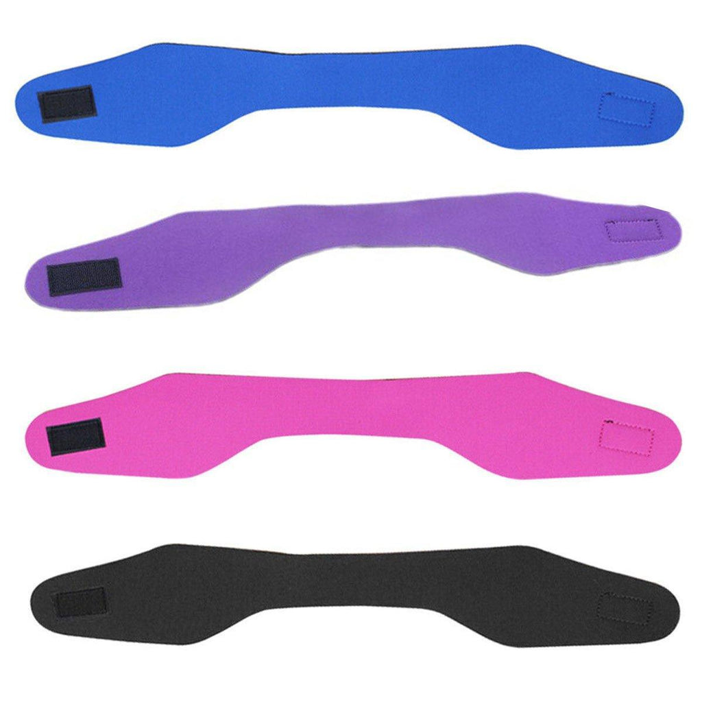 Adjustable Waterproof Swimming Headband for Ear Protection Unisex Diving Use - Red-M