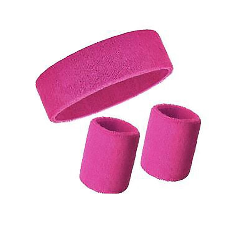 Wristbands Headband Sweatbands Sweat Band For Sport Tennis Badminton Yoga Cotton - Green