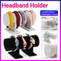 Jewelry Display Stand Headband Holder Organizer Chains Velvet Storage Rack - Black
