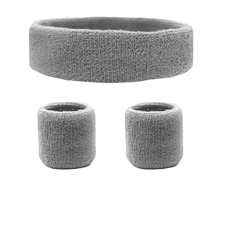 Wristbands Headband Sweatbands Sweat Band For Sport Tennis Badminton Yoga Cotton - Orange