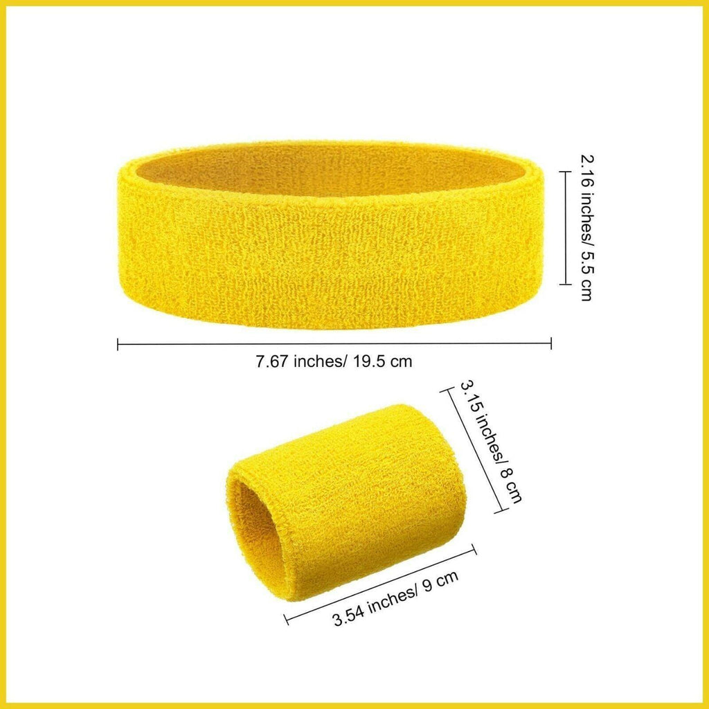 Wristbands Headband Sweatbands Sweat Band For Sport Tennis Badminton Yoga Cotton - Teal