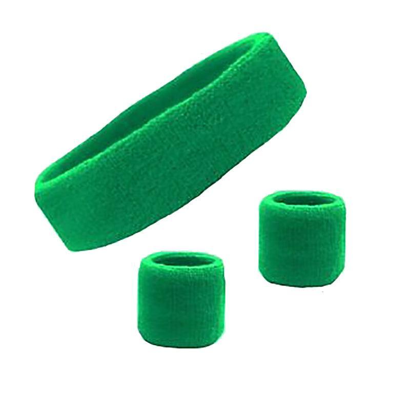 Wristbands Headband Sweatbands Sweat Band For Sport Tennis Badminton Yoga Cotton - White
