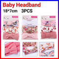 3PCS Soft Headband Wrap Set with Top Knot Single Bow Turban Style Hairbands - #1