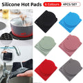 4pcs Silicone Honeycomb Heat Resistant Mats Table Cup Pot Coasters Home Kitchen - Red