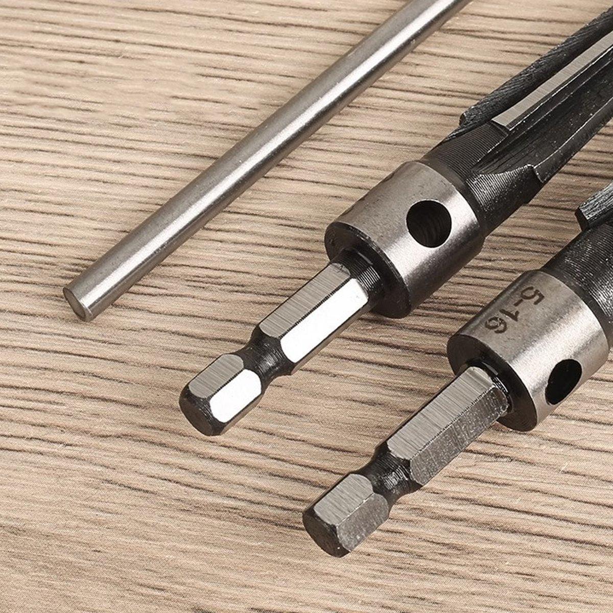 Round Shank Hexagon Shank T Handle Taper Reamer Tool for Drilling and Boring - Hexagon Shank Reamer(3-13mm)