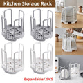 2pcs Kitchen Dish Drying Rack with Drainage Storage Cup Holder Organizer Stand - White