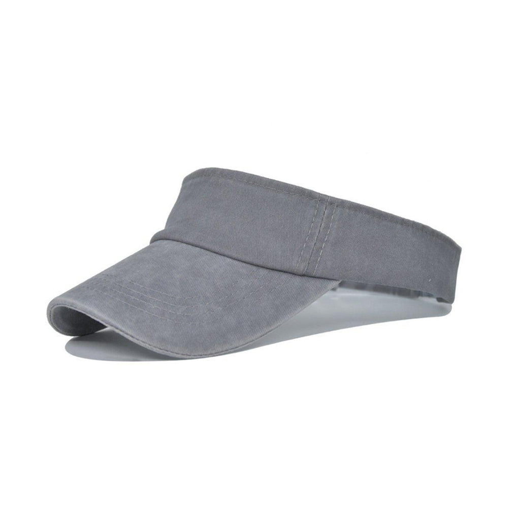 Unisex Summer Denim Sun Visor Cap Breathable Washed Running Hat UV Protection - Blue