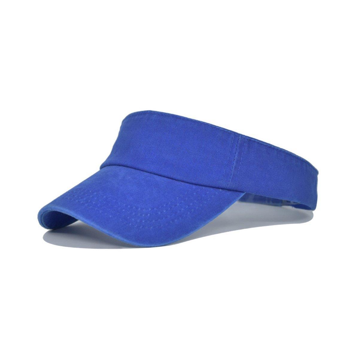 Unisex Summer Denim Sun Visor Cap Breathable Washed Running Hat UV Protection - Khaki